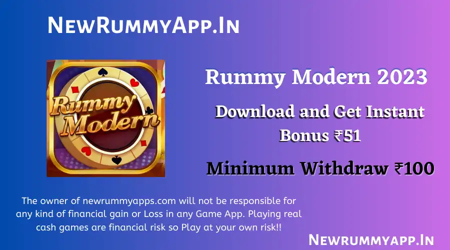 Rummy Modern 2023 Apk | Download & Get ₹51 | New Rummy App