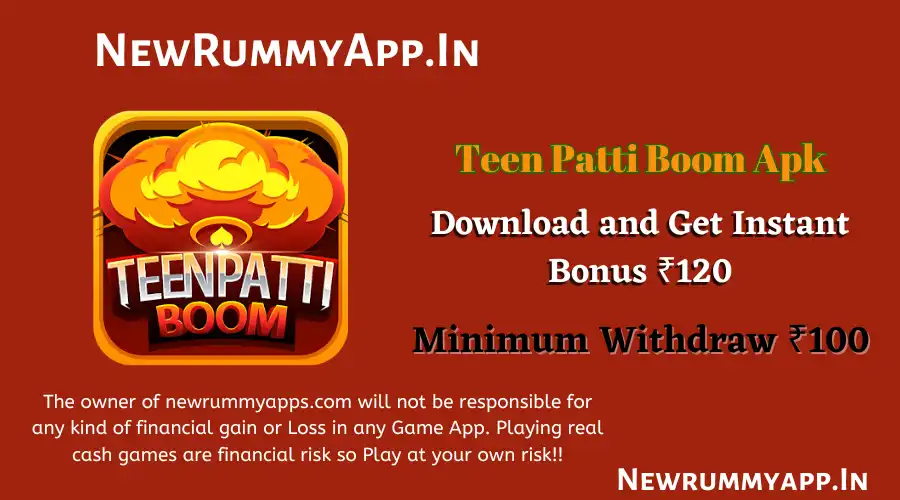 Teen Patti Boom Apk | Download & Get ₹20 | New Rummy App